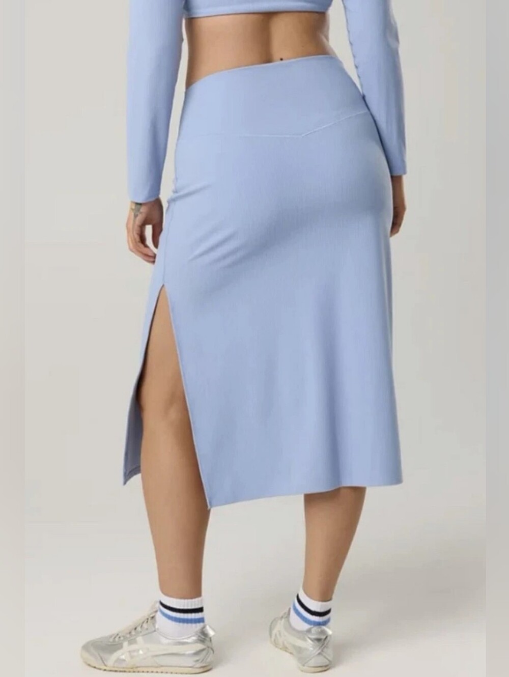 Offline by Aerie Real Me XTRA  midi skirt Ribbed - Monaco blue